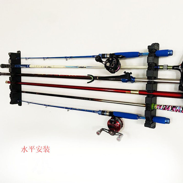 Yousya New Design Fishing Rod Storage Holder Horizontal Mounted Pole Rack 6 Rods Organizer Rod rest  Wall Ceiling Garage