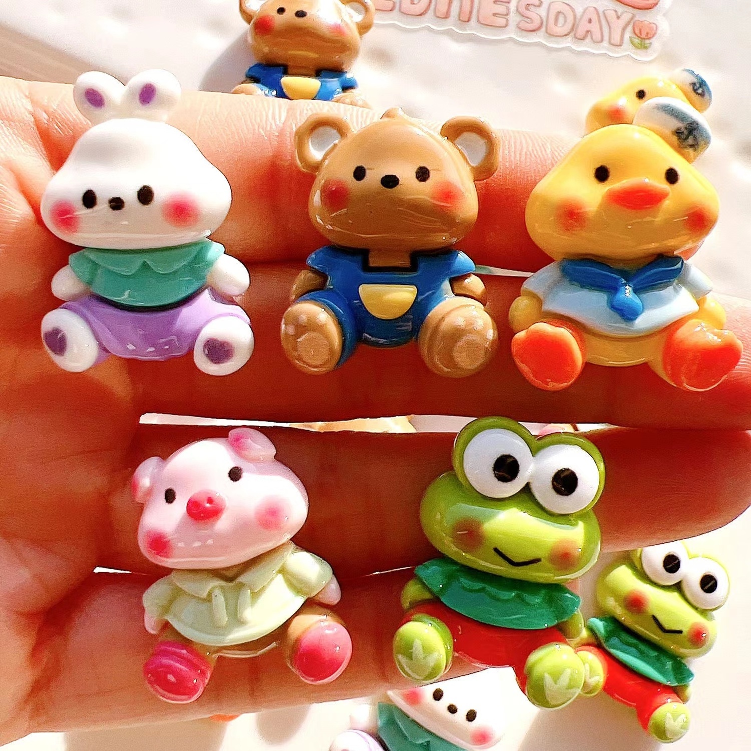 DIY Resin Flatback Charms Cute Slime Charms Craft Making Supplies for Phone case Hair Clip Jewelry Keychain Miniature