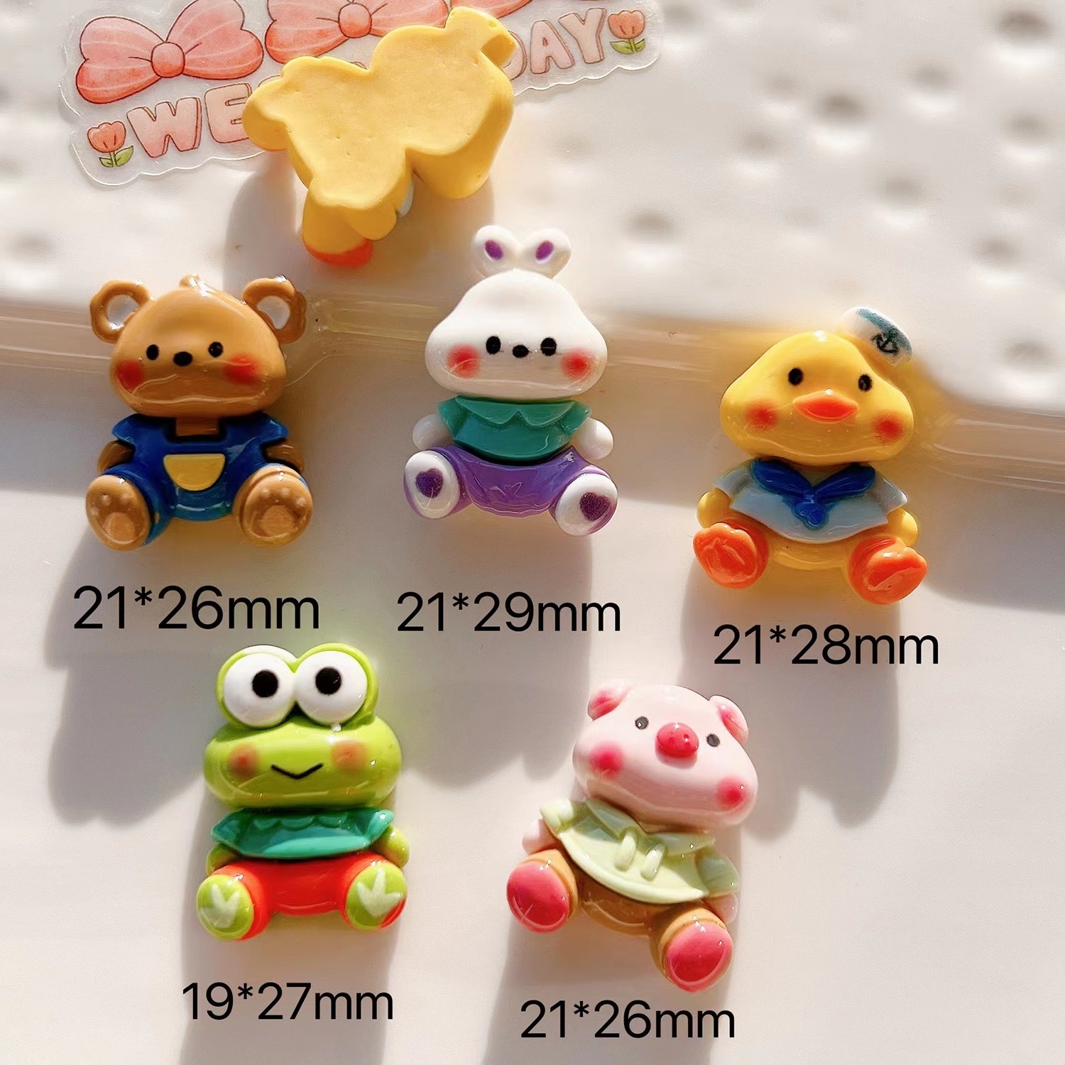 DIY Resin Flatback Charms Cute Slime Charms Craft Making Supplies for Phone case Hair Clip Jewelry Keychain Miniature