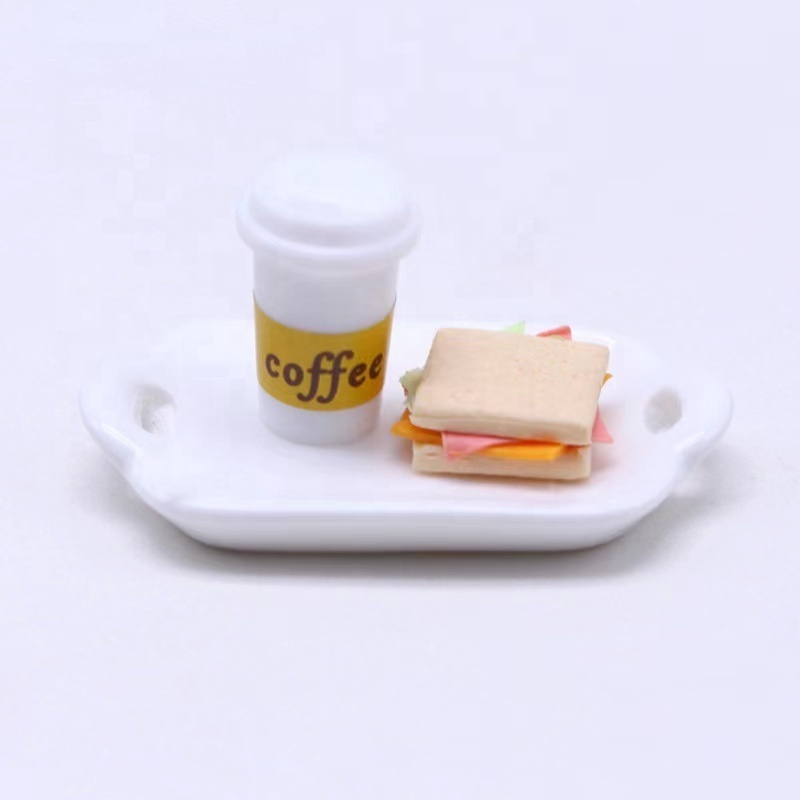 Doll House Mini Tableware Plate Miniature Accessories Plate Soap Dish Creative Food Play Model Props