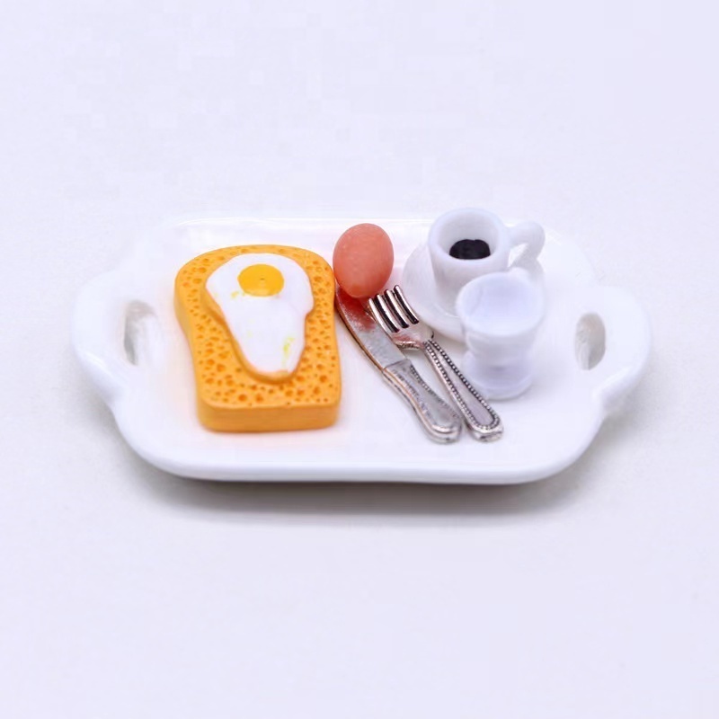 Doll House Mini Tableware Plate Miniature Accessories Plate Soap Dish Creative Food Play Model Props