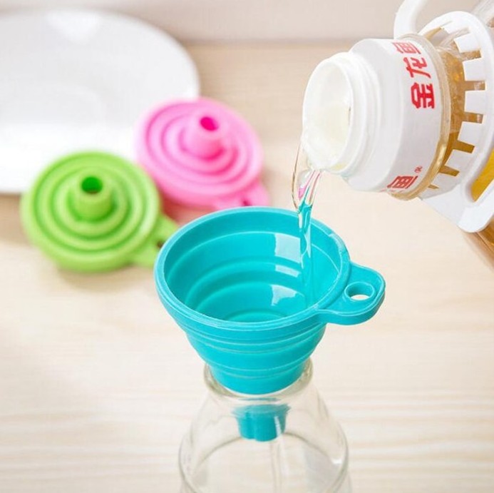 Foldable Funnel Silicone Collapsible Funnel Set Funnels For Filling Bottles kitchen Accessories