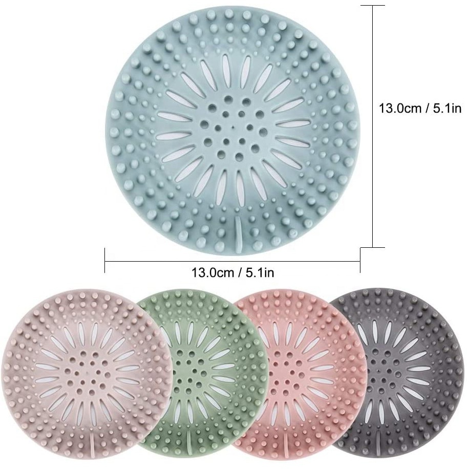 High Quality Silicone Sink Filters Hair Stopper Shower Bathroom Washbasin Drain Hair Catcher Cover