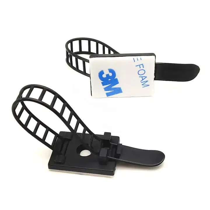 Cable Management Clips Black Wire Organizer Clips Adhesive Cable Clips 3 Sizes Cord Holder for Car, Office and Home