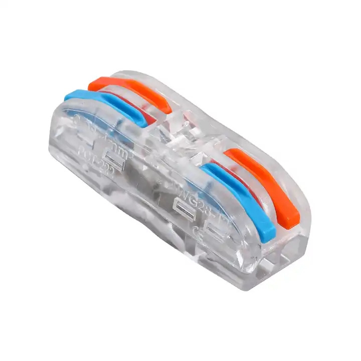 Quick splice wire wiring push-in butt lever connector lighting electric terminal block 2 in 2 out PCT-222 223 224