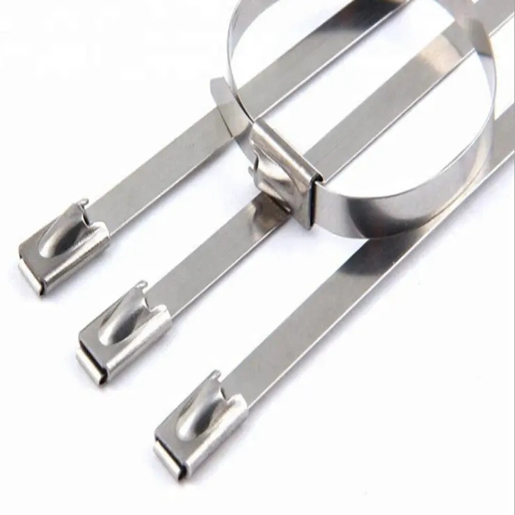 Weihang Ball Lock 100mm Self-locking 201/304/316 zip stainless steel cable tie