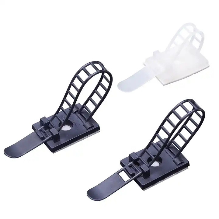 Cable Management Clips Black Wire Organizer Clips Adhesive Cable Clips 3 Sizes Cord Holder for Car, Office and Home