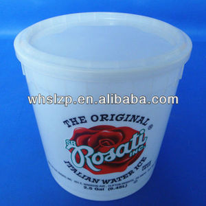 9.5L/2.5Gallon ice cream clear plastic bucket