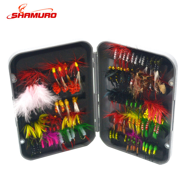 100pcs/box fly Fishing Lure Set Artificial Insect Bait Trout Hook Tackle with Case Box Fly Lure Bait For Fly Fishing Lures