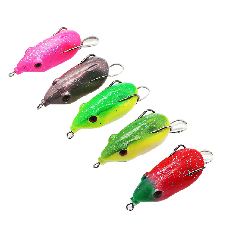 Frog double 6cm/13g Hook With Spinner Soft Baits Fishing Bait Fishing Artificial Fishing Lures Frog Soft Lures