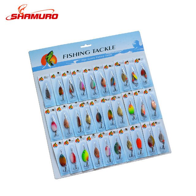 High quality 30 Pcs Ready to Ship Fast Dispatch High quality fishing Spinner Lure Bass Fishing Bait Metal Spoon Lure