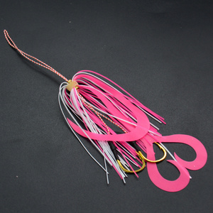 Wholesale Triple Skirt  silicone fishing lure rubber skirts For lead fish  tie rubber skirt factory price