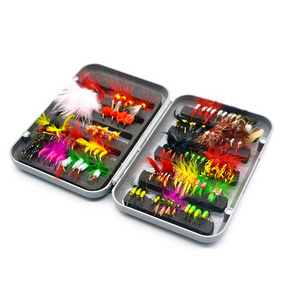 100pcs/box fly Fishing Lure Set Artificial Insect Bait Trout Hook Tackle with Case Box Fly Lure Bait For Fly Fishing Lures