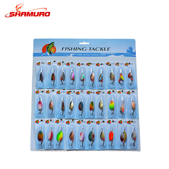 High quality 30 Pcs Ready to Ship Fast Dispatch High quality fishing Spinner Lure Bass Fishing Bait Metal Spoon Lure