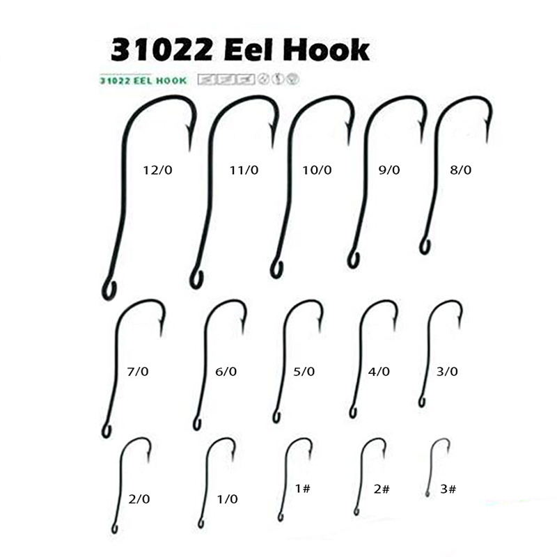 New SP-31022 Custom rigged Stainless steel Enhanced Edition Eel Jig Fishing Hooks Long Shank Fly  Fishing Hook