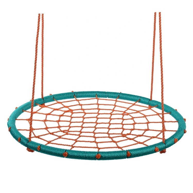 Great Capacity Outdoor Garden Kids Rope Hanging Circle Net Swing Chair for Amusement