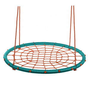 Great Capacity Outdoor Garden Kids Rope Hanging Circle Net Swing Chair for Amusement