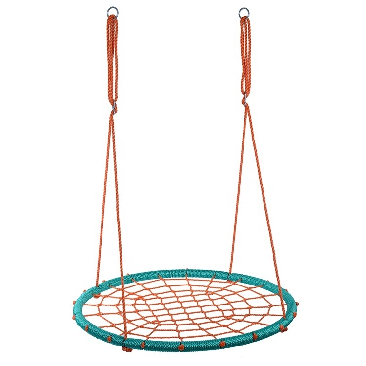 Great Capacity Outdoor Garden Kids Rope Hanging Circle Net Swing Chair for Amusement