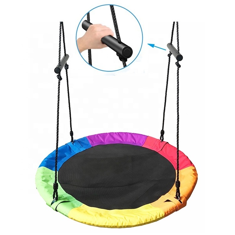 Outdoor Wear-Resistant Oxford Fabric Round Swing Set for Children Playground Fun