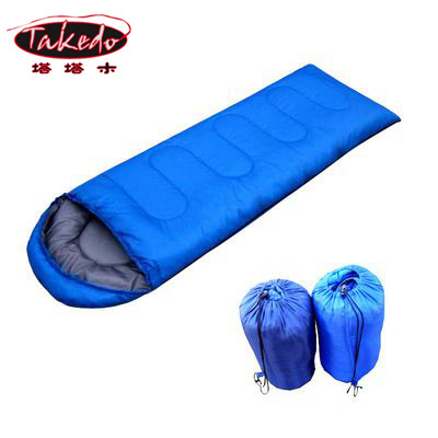 TAKEDO Waterproof Custom Envelope Anti Bite Zip Draw Cord Outdoor Camping Sleeping Bag Travel Ultralight Sleeping Bag