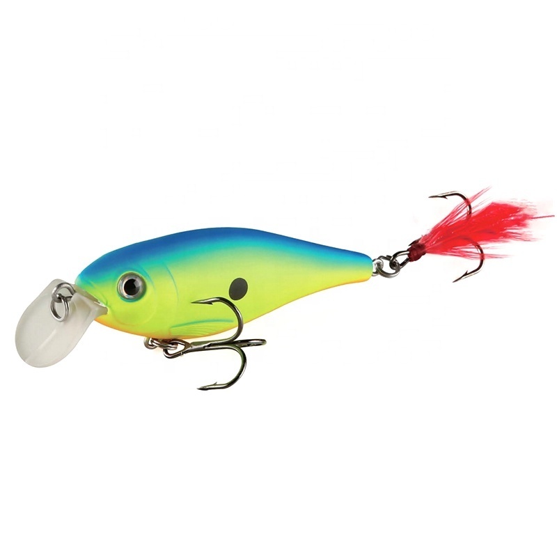 TAKEDO RHL023 STOUT  Minnow 80A  80mm/12g Floating Bait With VMC(BKK) Treble Feather  Hook Minnow Lure Bass Lure