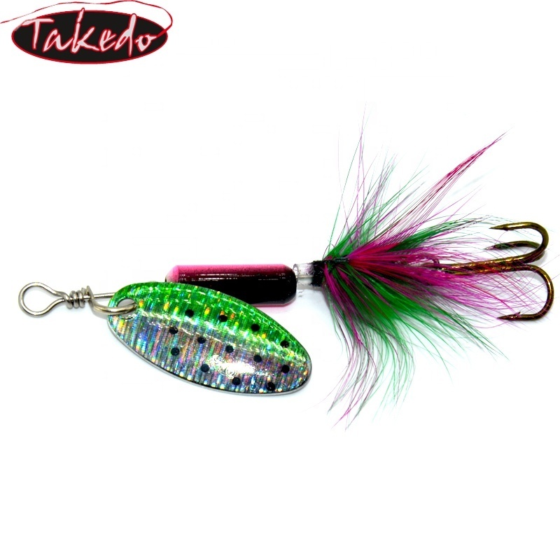 TAKEDO Wholesale high quality HG17  65mm 4g  fish type soft bait with spinner bait spoon fishing lures