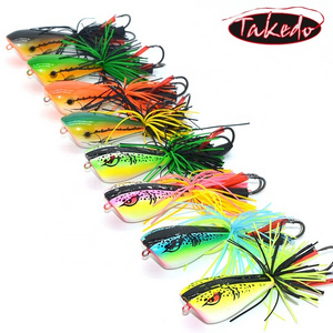 TAKEDO high quality KLWA 50mm 9.5g topwater hard bass bait snakehead ABS plastic hard frog lures fishing bass lure