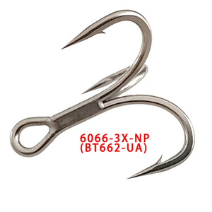 BKK 6066-3X-NP Treble Hook BT662-UA Triple Fishing Hooks 2# - 16# UltraAntirust Fishhook For Saltwater Freshwater Fishing