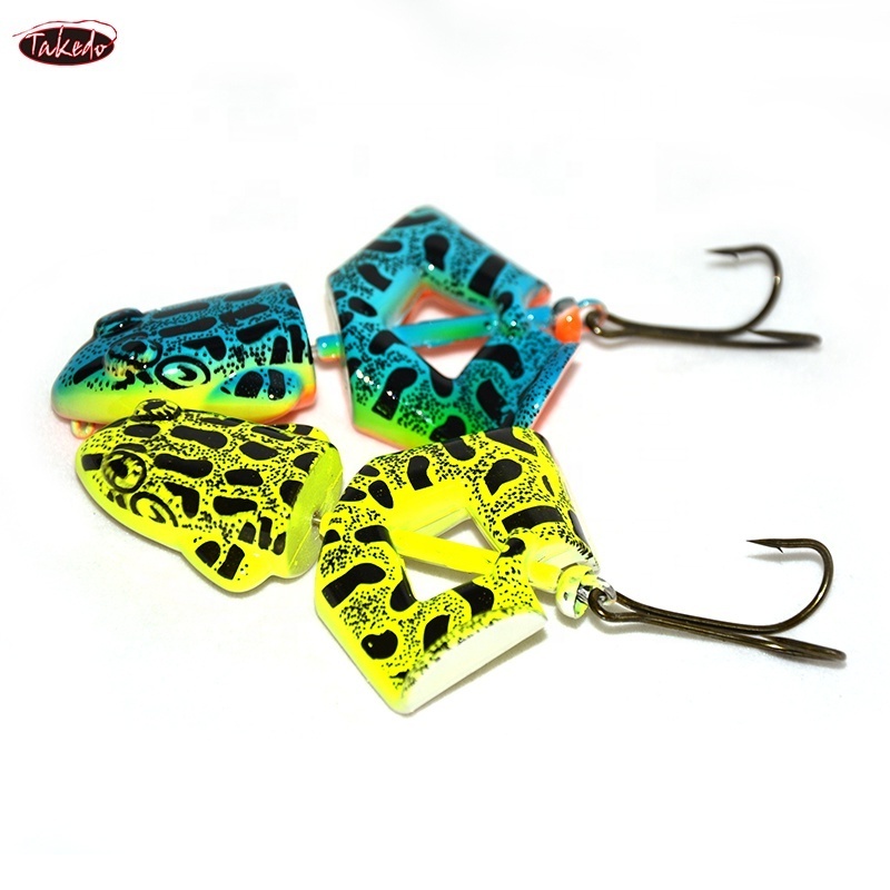 TAKEDO High Quality RL09 75Mm 13G Fishing Frog Lure Hard Lure  Rotating Frog Bass Lure