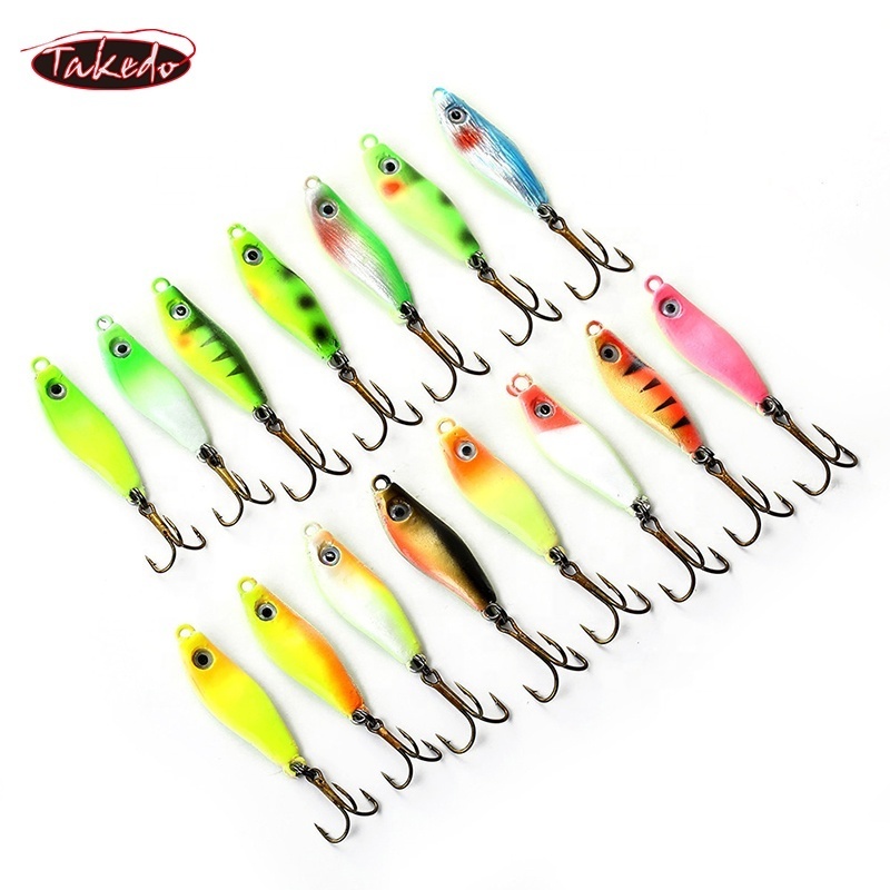 TAKEDO XL10 4.5g 7.5g 9.5g Ice Hook Luya Fishing Hook With Winter Bait Artifical VIB Lure Ice Bait Ice Fishing Lure Pikes Lure