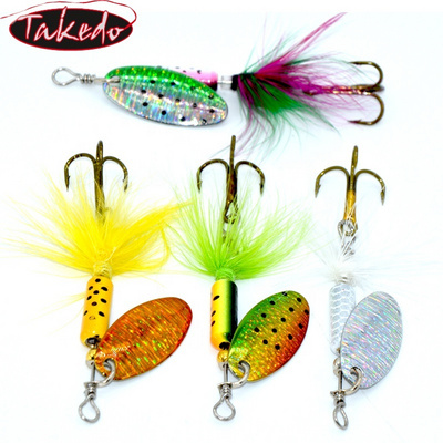 TAKEDO Wholesale high quality HG17  65mm 4g  fish type soft bait with spinner bait spoon fishing lures