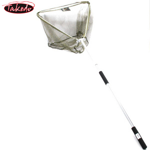 TAKEDO carp net High Quality EVA Grip Quick Folding Aluminum Locking Part High Power Metal Connector Fishing Landing Net