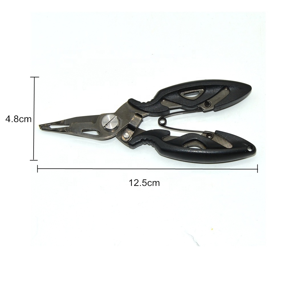 TAKEDO wholesale self locking type Stainless steel Titanium plated fishing pliers portable lure tools fishing scissor