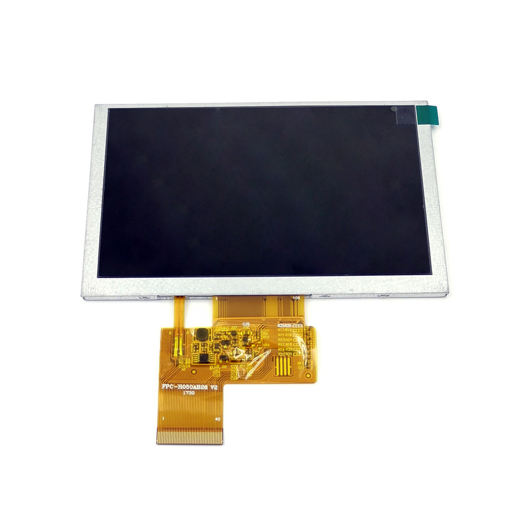 high brightness LCD Factory 500cd/m2 nits 800x480 display RTB TTL 5 inch tft lcd screen