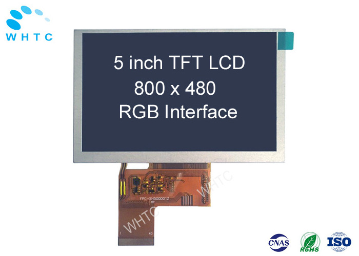 high brightness LCD Factory 500cd/m2 nits 800x480 display RTB TTL 5 inch tft lcd screen