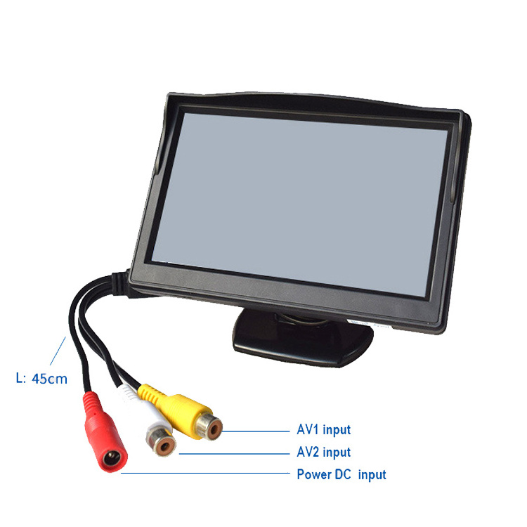 5 Inch Tft Lcd Car Roof Rearview Reverse display 800*480 12v Portable Car Monitor with AV