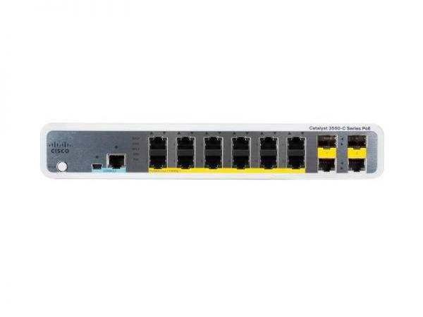 New WS-C3560C-8PC-S 8 FE PoE and 2 dual-purpose uplink port IP basic mute switches