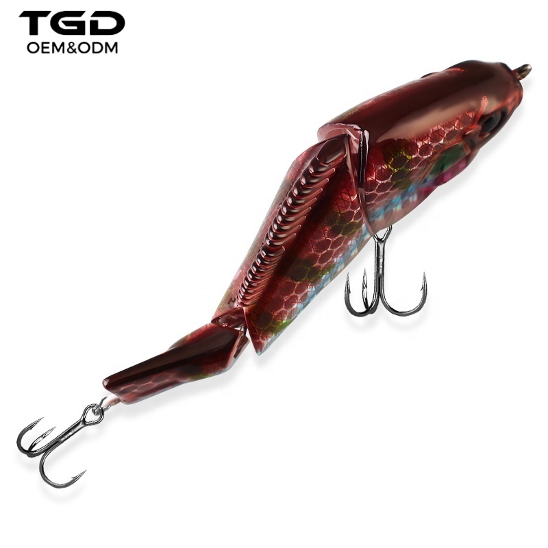 New Products 80mm15g Slow sinking hard lure bait swimbait 3D printed jointed swimbait 5 colors bionic multi joint fishing lures