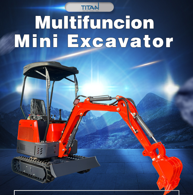 1ton 1.2ton 2ton 2.5ton Construction Digger Small Excavator with Retractable Chassias Swing Boom