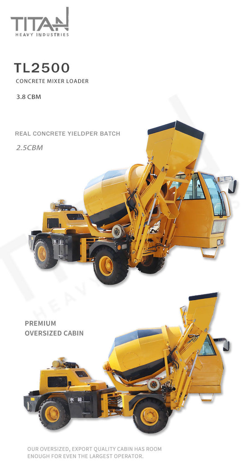 3 cubic meter self loading ready mix truck concrete mixer automatic loading transit mixer cement mixer truck