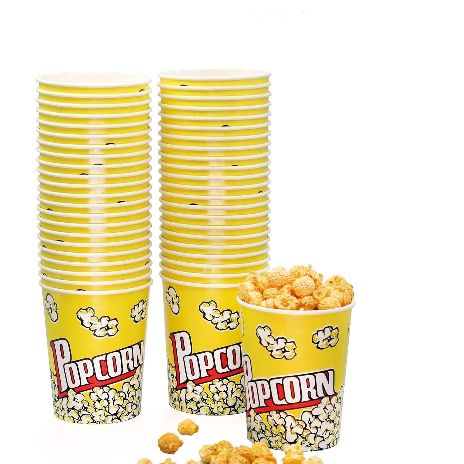 High Quality Customized Disposable Food Potato Chip Pop Corn Popcorns Paper Cups Fried Chicken Bucket With Logo