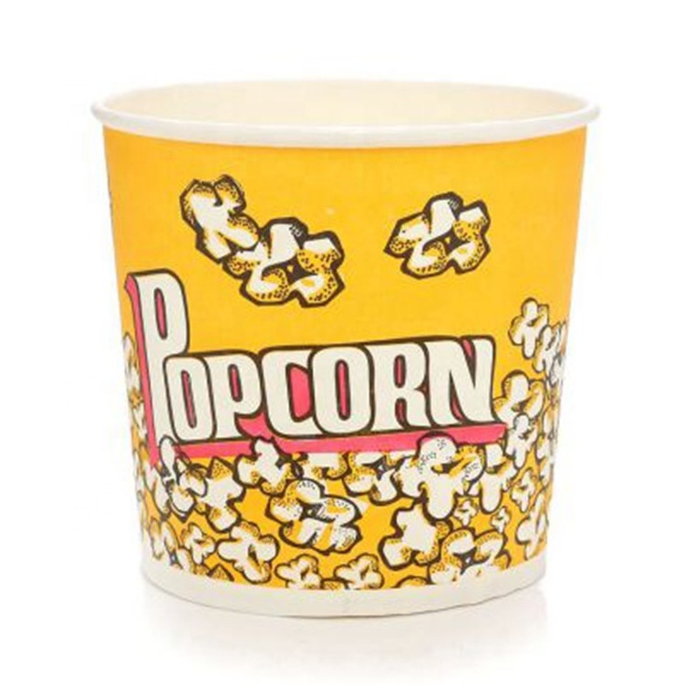 High Quality Customized Disposable Food Potato Chip Pop Corn Popcorns Paper Cups Fried Chicken Bucket With Logo