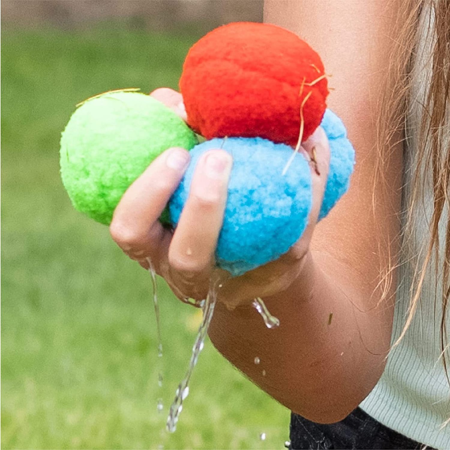 2022 Children Summer Swimming Pool Small Soft Fighting Reusable Cotton Soaker Water Splash Bomb Balloons Balls Toys For Kids