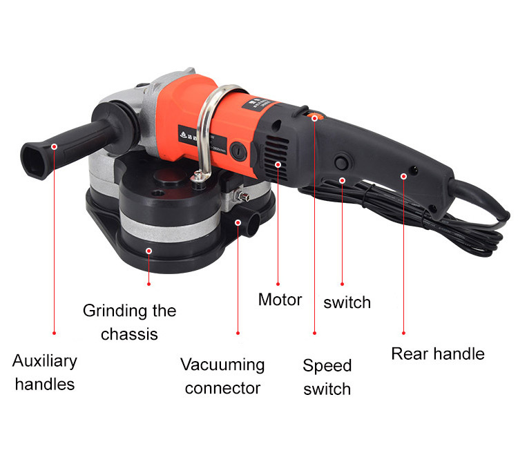 Small Handheld Three-head Concrete Floor Grinder