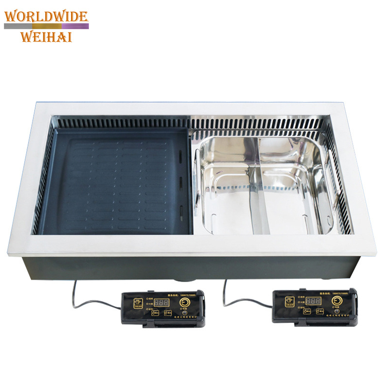 stainless steel korean bbq grill/smokeless electric korean tabletop bbq grill/samgyupsal stove korean bbq grill