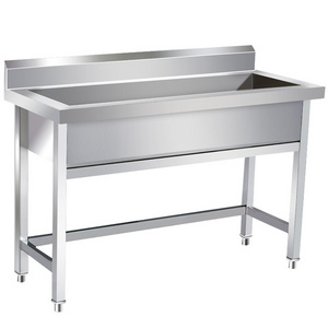 201 stainless steel long basin Dishwashing sink for school/ factory/restaurant/hotel canteen