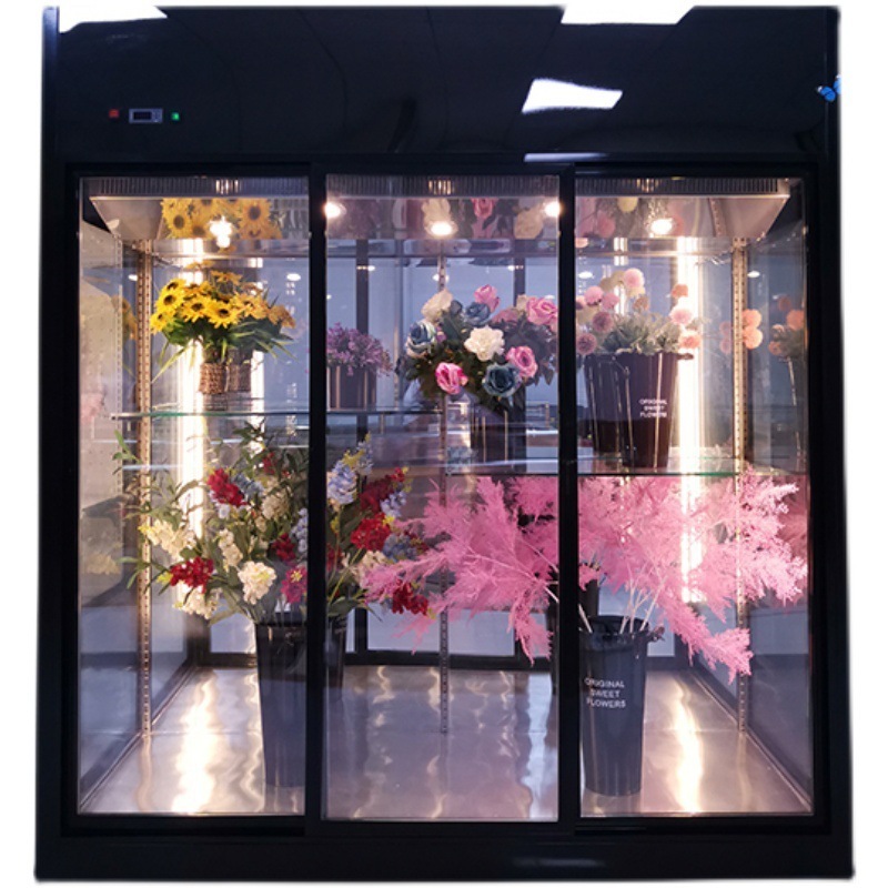 Flower shop showcase Cooler Rack Fresh Flower Cooling Display Refrigerator