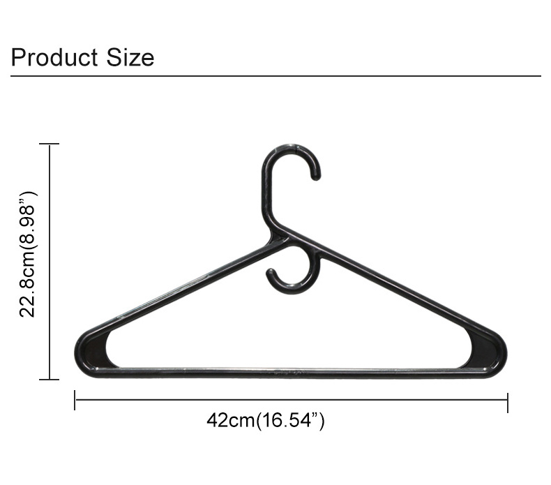 Wholesale American style plastic black hanger custom logo Clothing Organizer coat hanger