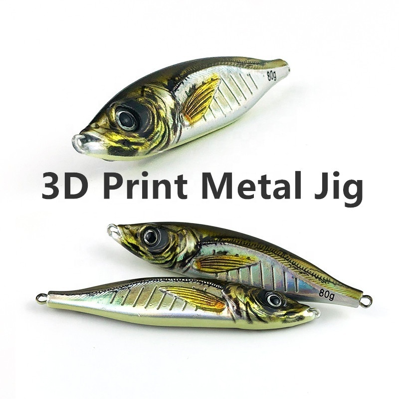 MISTER JIGGING sea fishing lures lead antimony fish lures metal jig fishing em 3d printing metal lure jig 80g