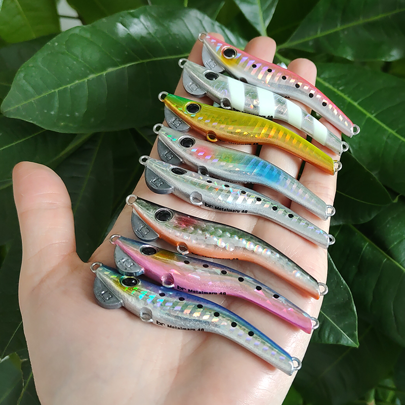 MISTER JIGGING hot sale OEM 40g metal squid lead jig fishing lure manufacturing saltwater artificial long cast jigging lure